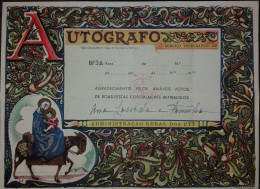 AUTÓGRAFO - SERVIÇO TELEGRÁFICO - BOAS FESTAS - Lettres & Documents