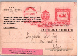 ITALIA 1942  -   Annullo Meccanico Rosso (EMA) Ente Economico Della Zootecnia Ufficio Provinciale Di Bologna - Máquinas Franqueo (EMA)