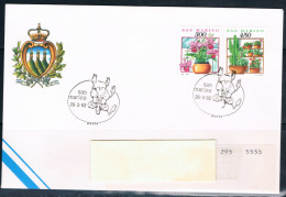 SAN MARINO 1992 -Fdc Fiori  " Orchidee E Piante Grasse" Annullo Speciale. - Usati