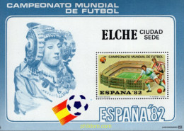 720295 MNH ESPAÑA Hojas Recuerdo 1982 CAMPEONATO MUNDILA DE FUTBOL -ESPAÑA-82 - Unused Stamps