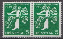 Switzerland MNH Stamps In Pairs, German Inscription - Expositions Philatéliques