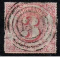 ALTDEUTSCHLAND , THURN UND TAXIS, 1866 -   MI 52, 3 KREUZER, ZIFFER IM KREIS, GESTEMPELT, OBLITERE - Used