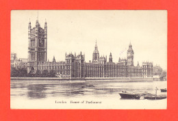 E-Royaume Uni-143P LONDON House Of Parliament, Barques, Cpa BE - Houses Of Parliament