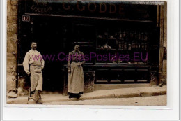 ANDRESY : Carte Photo De L'épicerie-mercerie-marchand De Vins GODDE Vers 1910 - Très Bon état - Andresy