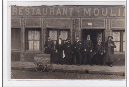 SAINT JUST SAINT RAMBERT : Carte Photo D'un Restaurant Et De La Voiture De Livraison """"Planteur De Caiffa""""- état - Saint Just Saint Rambert