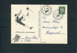 1962 Norway ODDA Landskappleinken Hilsen Fra Postsparesbanken Illustrated Postcard - Briefe U. Dokumente