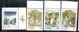 EIRE IRELAND IRLANDA 1988 CHRISTMAS ANNUNCIATION NOLLAIG NATALE NOEL WEIHNACHTEN NAVIDAD COMPLETE SET SERIE COMPLETA MNH - Unused Stamps