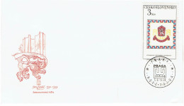 Enveloppe FDC 1er Jour Etandard Du Président De La République Prague 05-06-1968 - FDC