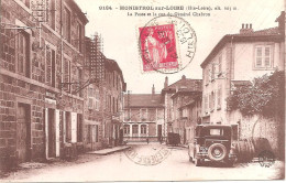MONISTROL-sur-LOIRE (43) La Poste Et La Rue Du Général Chabron (Beau Plan Voiture Ancienne) - Monistrol Sur Loire