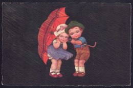 +++ CPA - Fantaisie Bonne Année - - Illustrateur COLOMBO - Couple D' Enfants Sous Parapluie - Child  // - Colombo, E.