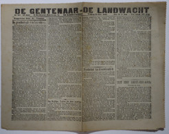 KRANT - DE GENTENAAR - DE LANDWACHT   VRIJDAG 22 NOV 1913.  UITGAVE. G.DE GRAEVE. KETELVEST 14. DE KLEINE PATRIOT - Testi Generali