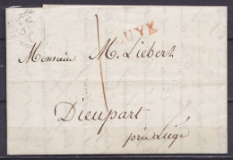 L. Datée 9 Décembre 1817 De ??? Pour DIEUPART Près Liège - Griffe "LUYK" - Port "|" - 1815-1830 (Dutch Period)