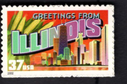 437067462 2002  SCOTT 3708 (XX) POSTFRIS MINT NEVER HINGED - GREETINGS FROM AMERICA - ILLINOIS - Unused Stamps