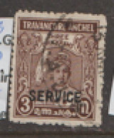 India   Travancore  Service  1930  SG  090  3ca   Fine Used - Travancore
