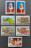 BURUNDI 1969 - NEUF**/MNH - SERIE COMPLETE Mi 506 /512 - YT 330 / 336 - VISITE PAPE PAUL VI - Unused Stamps