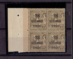 MONACO - N°49 ** - BORD DE FEUILLE - BLOC DE 4 - TTB - Unused Stamps