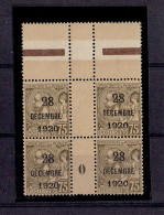 MONACO - N°49 ** - HAUT DE FEUILLE - MILLESIME 0 - BLOC DE 4 - 1 TP TACHE D'ORIGINE - TB - Unused Stamps