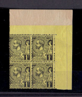 MONACO - N°20 ** - BLOC DE 4 - COIN DE FEUILLE - TTB - Unused Stamps