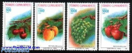 Türkiye 1992 Fruits 4v, Mint NH, Nature - Fruit - Wine & Winery - Altri & Non Classificati