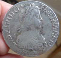 Rare Ecu Du Béarn Pour Louis XIV à La Mèche Longue 1651 Pau - 1643-1715 Luigi XIV El Re Sole