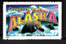 2017228112  2002  SCOTT 3697 (XX) POSTFRIS MINT NEVER HINGED - GREETINGS FROM AMERICA - ALASKA - Ungebraucht