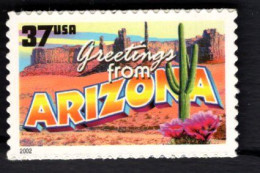 2017228325  2002  SCOTT 3698 (XX) POSTFRIS MINT NEVER HINGED - GREETINGS FROM AMERICA - ARIZONA - Unused Stamps