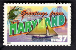 2017230722 2002  SCOTT 3715 (XX) POSTFRIS MINT NEVER HINGED - GREETINGS FROM AMERICA - MARYLAND - Unused Stamps