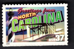 2017246139 2002  SCOTT 3728 (XX) POSTFRIS MINT NEVER HINGED - GREETINGS FROM AMERICA - NORTH CAROLINA - Unused Stamps