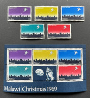 MALAWI 1969 - NEUF**/MNH - Série Complète Mi 118 / 122 + BF 16 - NOEL CHRISTMAS - Malawi (1964-...)