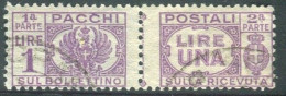 LUOGOTENENZA 1946 PACCHI POSTALI 1 LIRE USATA - Postal Parcels