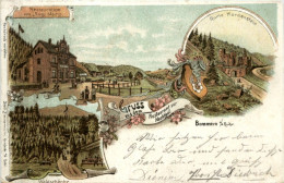 Gruss Aus Restaurant Nachtigal Bommern - Litho - Ennepetal