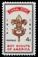 CAZ-01- CANAL ZONE - 1960 - MNH -SCOUTS- BOY SCOUTS OF AMERICA, 50TH ANNIVERSARY - Canal Zone