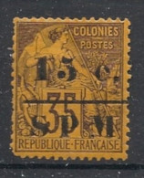 SPM - 1885-91 - N°YT. 13 - Type Alphée Dubois 15c Sur 35c Noir Sur Jaune - Neuf * / MH - Ungebraucht