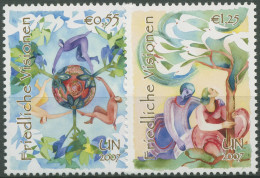 UNO Wien 2007 Friedliche Visionen Gemälde Aquarelle 502/03 Postfrisch - Nuevos