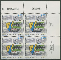 Israel 1996 100 Jahre Siedlung Metulla 1367 Plattenblock Postfrisch (C61595) - Unused Stamps (without Tabs)