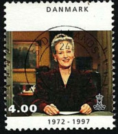 DANEMARK - Reine Margrethe II (Jubilé D'argent) - Oblitérés