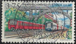 DANEMARK - Trains électriques Sous Le Nouveau Pont Carlsberg - Oblitérés