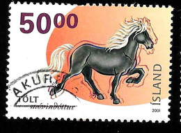 2001  Horses Michel IS 984 Stamp Number IS 940 Yvert Et Tellier IS 915B Stanley Gibbons IS 995 Used - Usati