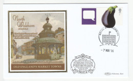 AUBERGINE North Walsham MARKET CLOCK TOWER Special FDC Eggplant GB Stamps Cover  2006 Norwich - 2001-2010 Em. Décimales
