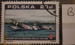 POLAND ~ 1988 ~ S.G. NUMBERS S.G. 3177. ~ 'LOT B' ~ AIRCRAFT ~ VFU #03544 - Usati