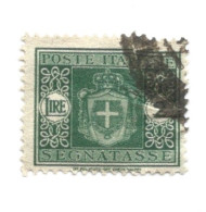 (REGNO D'ITALIA) 1945, SEGNATASSE, STEMMA SENZA FASCI - 2 Francobolli Usati - Taxe