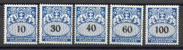 Danzig, 1938, 43-47, Postfrisch - Postage Due