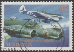 AUSTRALIA - USED 1996 45c Military Aircraft - Kittyhawk - Used Stamps