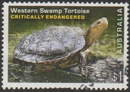 AUSTRALIA - USED 2016 $1.00 Stamp Collecting Month: Critically Endangered Animals - Western Swamp Tortise - Used Stamps