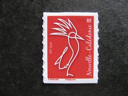 Nouvelle-Calédonie: TB N° 1402, Cagou Autoadhésif Rouge Année 2020, Neuf XX . - Unused Stamps