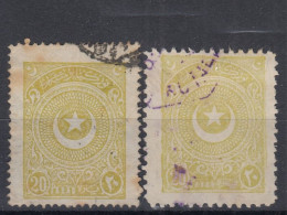 Turkey / Türkei 1923 - 1924 ⁕ Star & Crescent 20 Paras Mi.808, 827 ⁕ 2v Used - Oblitérés