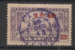 SENEGAL - 1944 - N°YT. 190 - Mosquée 1f50 Sur 65c Violet - Oblitéré / Used - Used Stamps