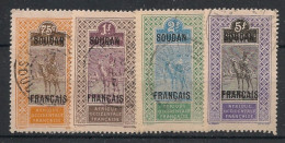 SOUDAN - 1921 - N°YT. 33 à 36 - Targui 4 Valeurs - Oblitéré / Used - Oblitérés