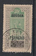 SOUDAN - 1921 - N°YT. 27 - Targui 25c Noir Et Vert - Oblitéré / Used - Gebruikt