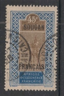 SOUDAN - 1921 - N°YT. 31 - Targui 45c Bleu Et Brun - Oblitéré / Used - Gebruikt